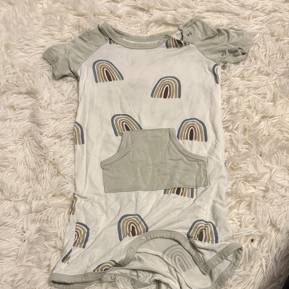 Rainbow Print Romper
